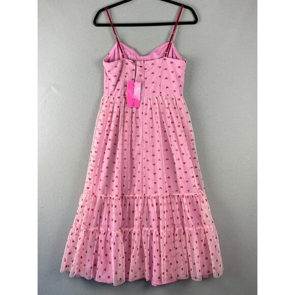 Betsey Johnson Pink Heart Midi Dress - Picture 13 of 16
